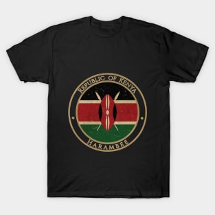 Vintage Republic of Kenya Africa African Flag T-Shirt